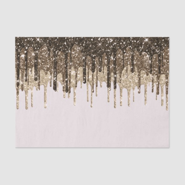 Papel De Seda Días de nacimiento del Purpurina de helado de choc (Anverso)