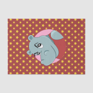 Papel De Seda Dibujo animado de hipopótamo lindo