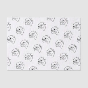 Papel De Seda Dibujo de arte de línea personalizable