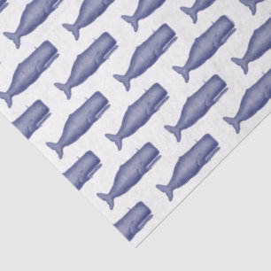Papel De Seda Dibujo de ballenas del siglo XIX N