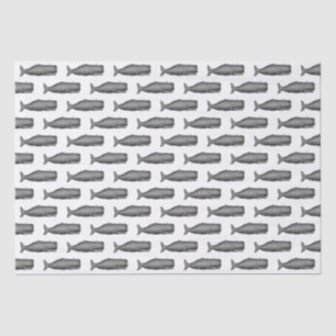 Papel De Seda Dibujo de ballenas del siglo XIX N