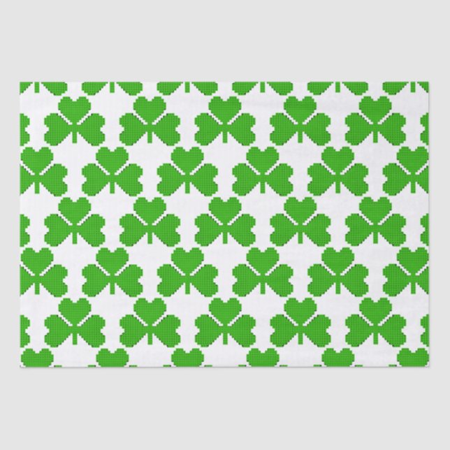 Papel De Seda Dibujo de bloques de construcción de Shamrock (Anverso)