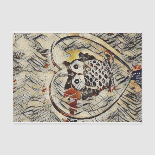 Papel De Seda Dibujo de búho (Anverso)