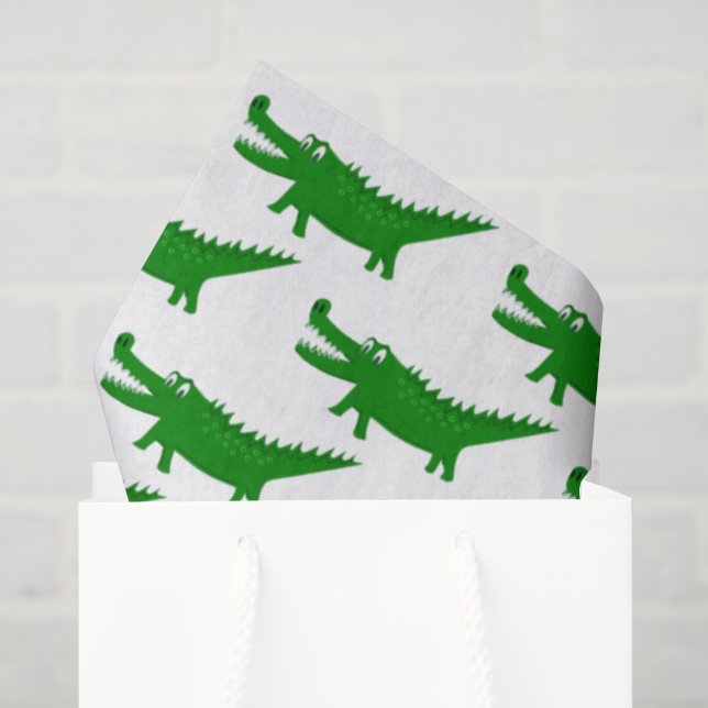 Papel De Seda Dibujo de caimán lindo (Bolsa de regalo)