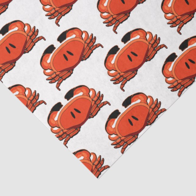 Papel De Seda Dibujo de cangrejo negro estilizado #2 (Detalle)