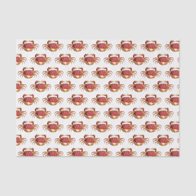 Papel De Seda Dibujo de Cangrejo Rojo #2 (Anverso)