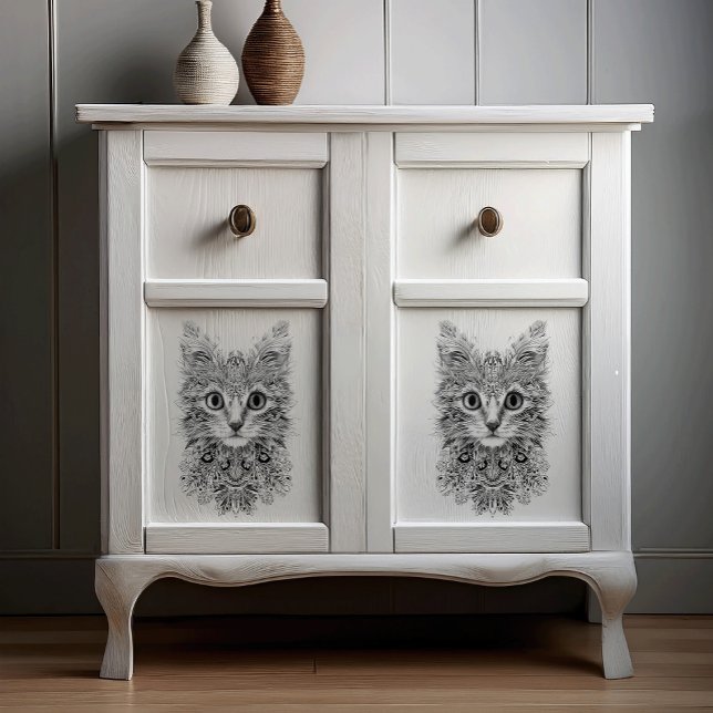 Papel De Seda Dibujo de gato de Doodle enredado en negro para de (Subido por el creador)