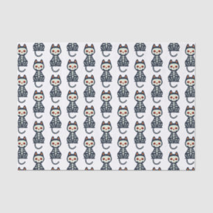 Papel De Seda Dibujo de gato mono de Halloween