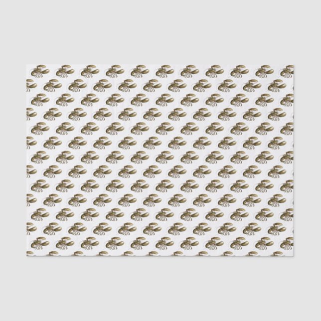 Papel De Seda Dibujo de la langosta n° 3 (Anverso)