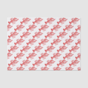 Papel De Seda Dibujo de la langosta roja n° 1