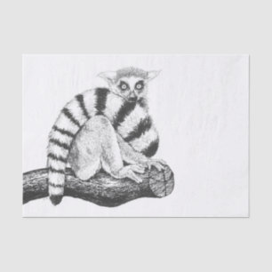 Papel De Seda Dibujo de Lemur