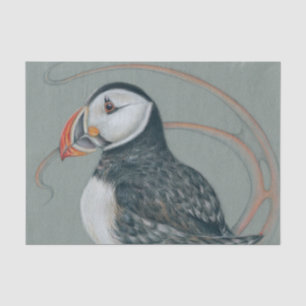 Papel De Seda Dibujo de pájaros del Puffin del Atlántico