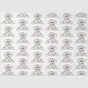 Papel De Seda Dibujo de perros rellenos dálmatas esquema simple