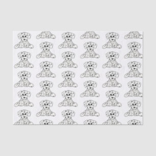 Papel De Seda Dibujo de perros rellenos dálmatas esquema simple 