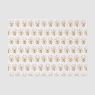 Papel De Seda Dibujo de Pulpo Estilizado Vintage con Brazos Exte