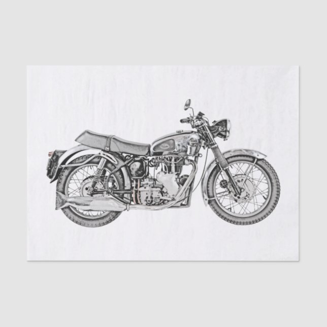 Papel De Seda Dibujo en motocicleta Velocette Venom de 1952 (Anverso)