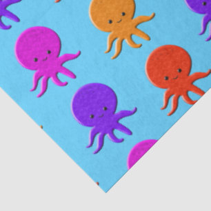 Papel De Seda Dibujos de pulpo lindos personalizados