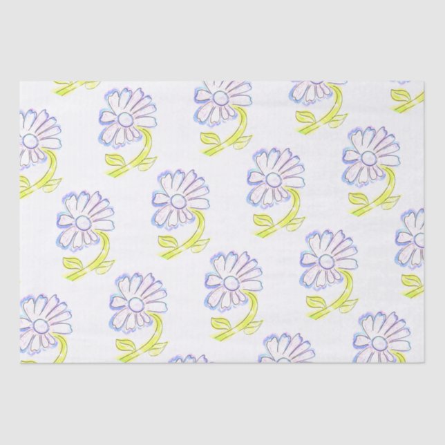 Papel De Seda Dibujos florales de bonito (Anverso)