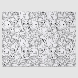 Papel De Seda Dibujos Kawaii Adorables (1)