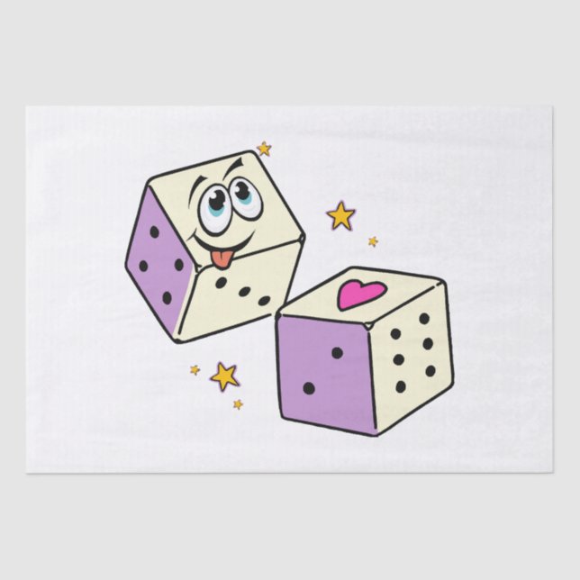 Papel De Seda Dice con suerte (Anverso)
