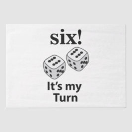 Papel De Seda Dice Rolling Six It's My Turn Roll Dice