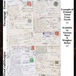 Papel De Seda Diez tarjetas postales vintage manuscritas ES1 dec