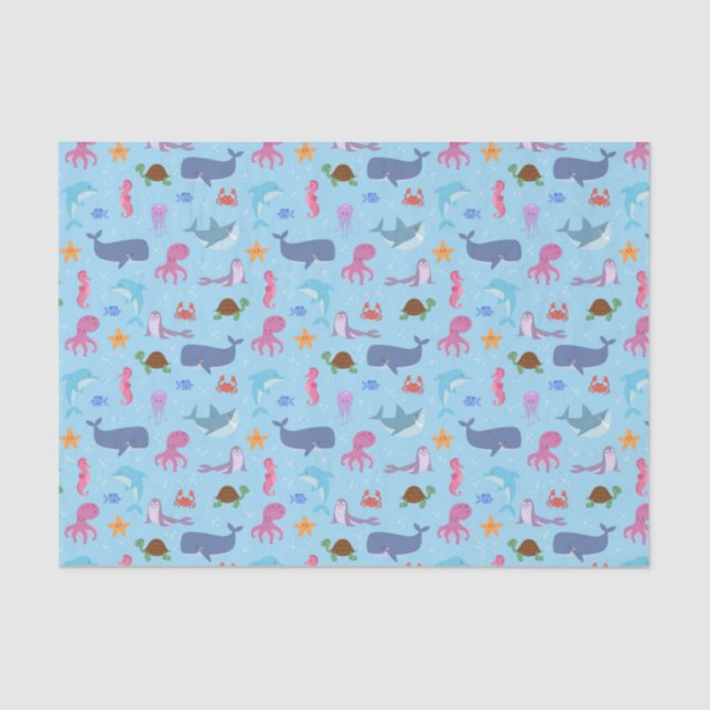 Papel De Seda Diferencial de cumpleaños para los animales del ma (Anverso)