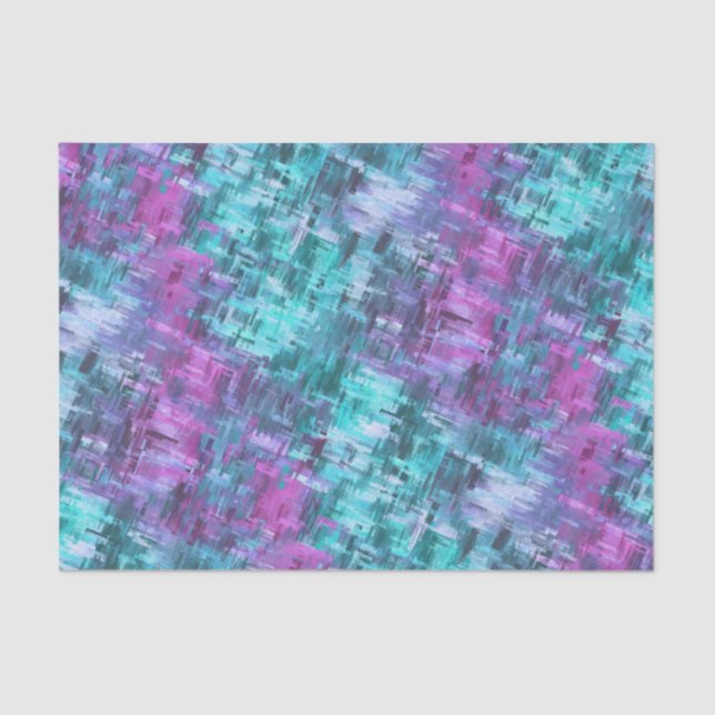 Papel De Seda digihatch deslizante - verde azulado y morado: (Anverso)