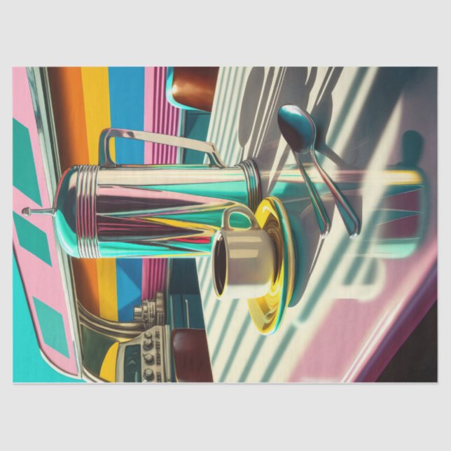 Papel De Seda Diner brillante café matutino (Anverso)