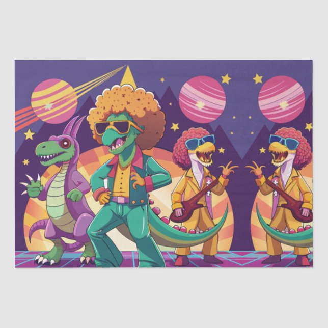Papel De Seda Dinosaur Disco Dig Fotogramas (Anverso)
