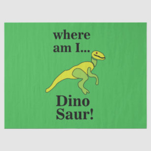 Papel De Seda Dinosaur ¿Dónde estoy? Divertido 