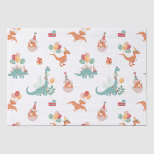 Papel De Seda ¡Dinosaurio de cumpleaños!