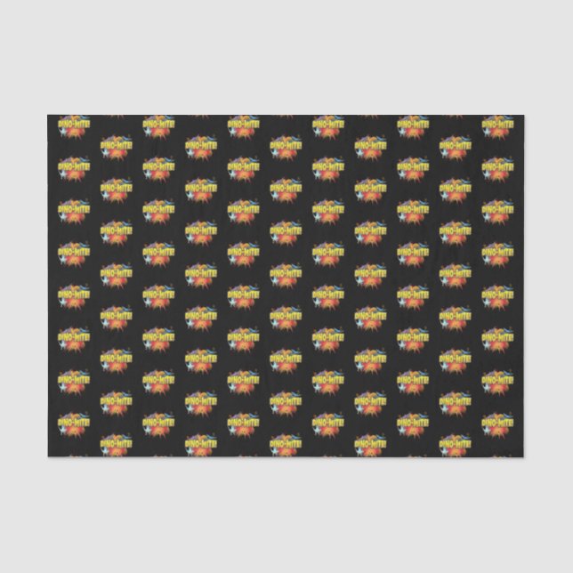 Papel De Seda Dinosaurio Lover Dinamita Dino-mite Pun (Anverso)