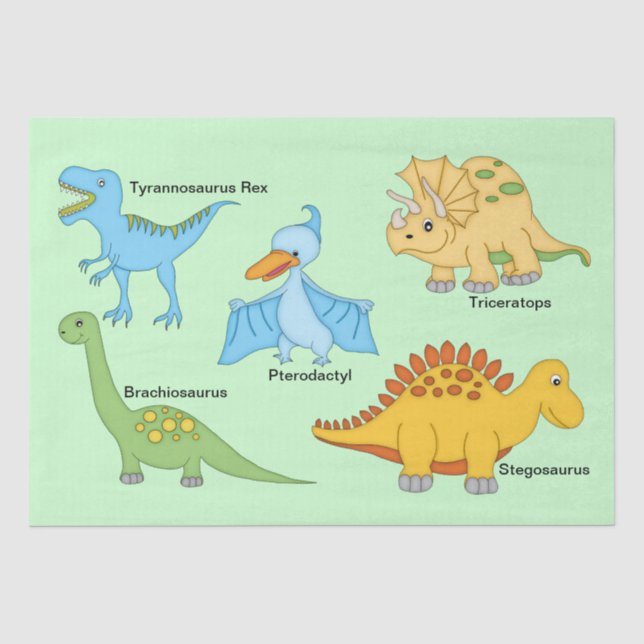 Papel De Seda Dinosaurios (Anverso)