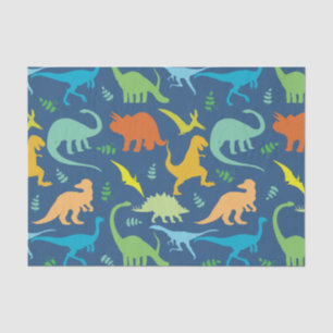 Papel De Seda Dinosaurios coloridos