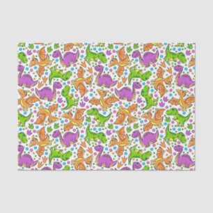 Papel De Seda Dinosaurios coloridos para niños