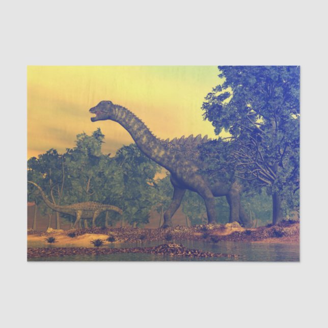 Papel De Seda Dinosaurios del Ampelosaurus (Anverso)