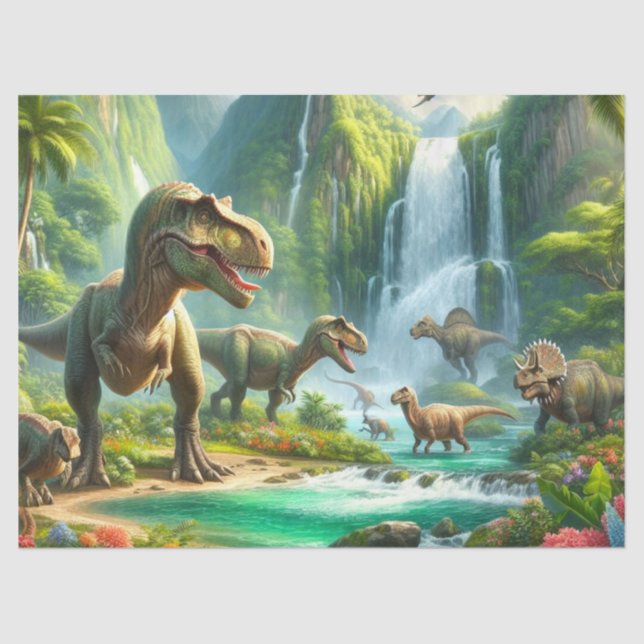 Papel De Seda Dinosaurios en Jungle Kid's (Anverso)