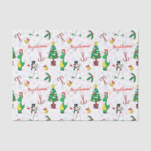 Papel De Seda dinosaurios navidades y muñecos de nieve