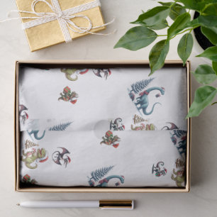 Papel De Seda Dinosaurios Navideños Adorables