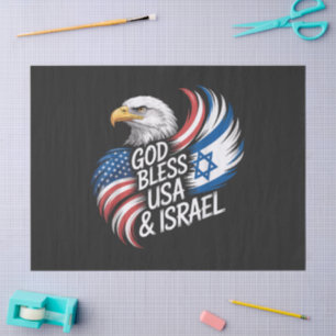 Papel De Seda Dios bendiga Israel EE. UU.