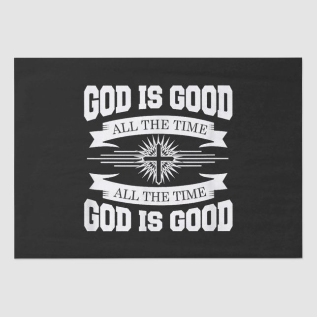 Papel De Seda Dios es bueno todo el tiempo - cristiano (Anverso)