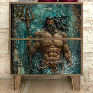 Papel De Seda Dios Neptuno Griego Decoupage
