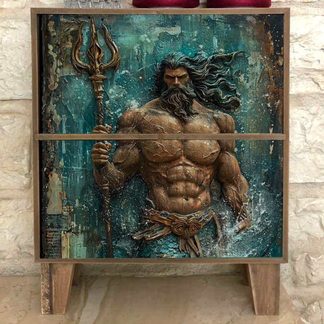 Papel De Seda Dios Neptuno Griego Decoupage (Subido por el creador)
