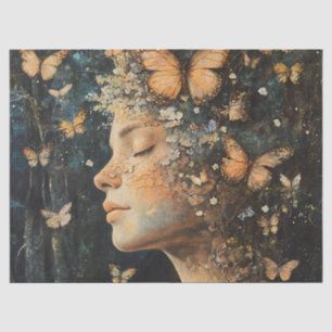 Papel De Seda Diosa del Bosque Encantado con Mariposas (4)