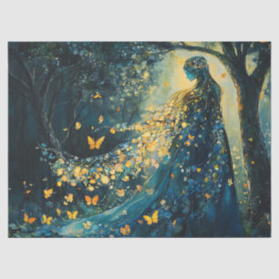 Papel De Seda Diosa del Bosque Encantado con Mariposas (8)