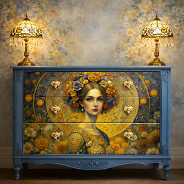 Papel De Seda Diosa Dorada Decoupage