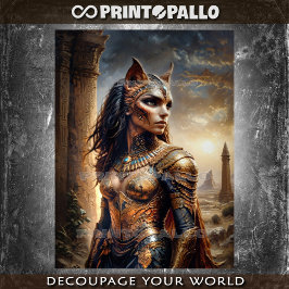 Papel De Seda Diosa egipcia Sekhmet El sediento de sangre