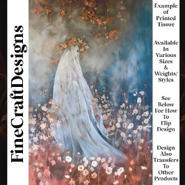 Papel De Seda Diosa Fantasma Etérea Mística Brumosa T4 Decoupage