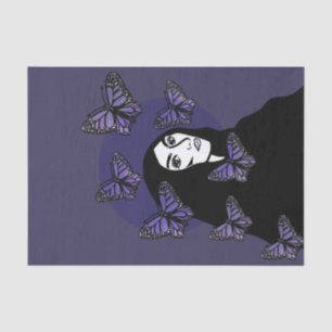 Papel De Seda Diosa mariposa morada